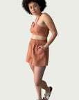 Linen Short in Terracotta