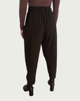 Wool Suiting A.D.C (All-day-cozy) Drop Pant in Espresso Brown