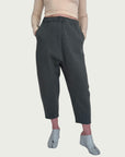 Organic Puffed Cotton A.D.C (All-day-cozy) Drop Pant in White Sage