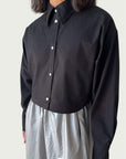 Cotton Arc Button Up in Black