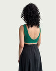Fine Line Sculpted Bodice in Tennis Court Green