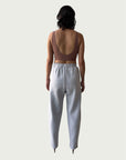 Organic Contoured Cotton Arc Pant in Porcelain