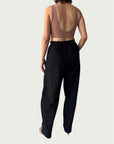 Organic Contoured Cotton Arc Pant in Black