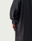 Air Loom Integral Button Up Long Shirt in Black