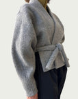 Vitruvian Wrap Coat in Eileen Gray