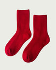 Tibetan Wool Sock in Cardinal Song