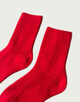 Tibetan Wool Sock in Cardinal Song
