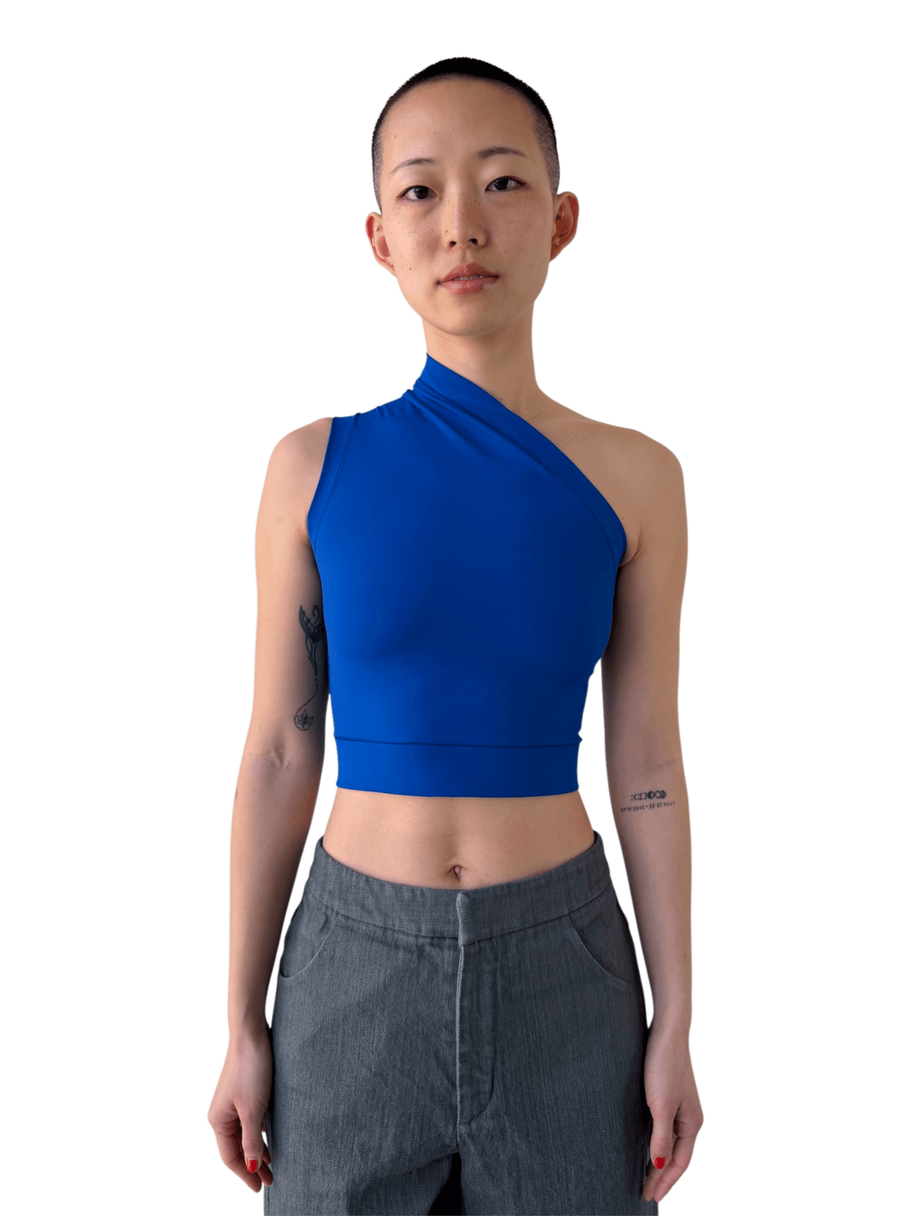 Asymmetrical Tank Top in Electric Blue – Hoi Bo