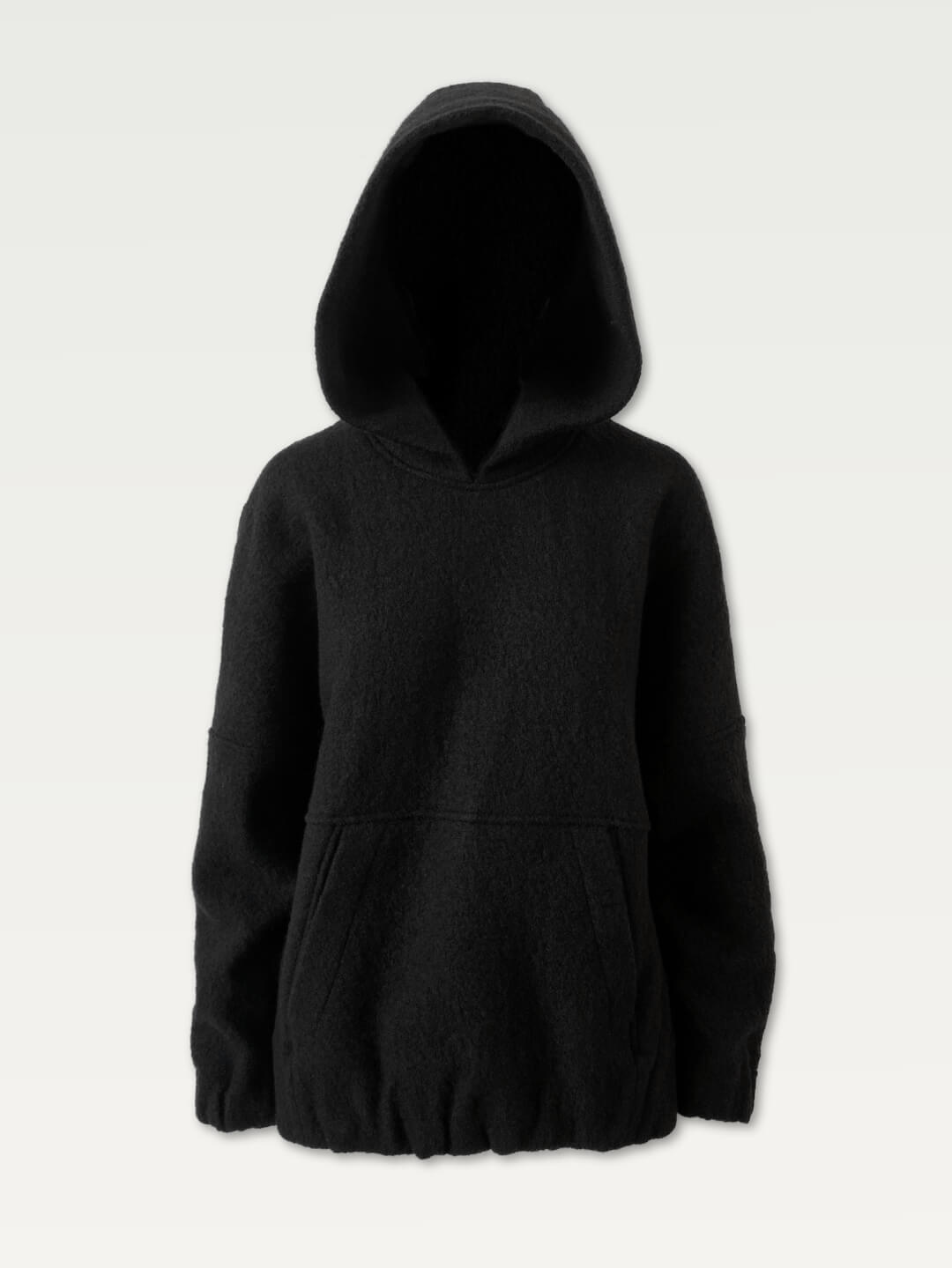ANGORA OVER KNIT HOODIE ブラック clane ANGORA OVER KNIT HOODIE HOODIE KNIT ANGORA OVER clane