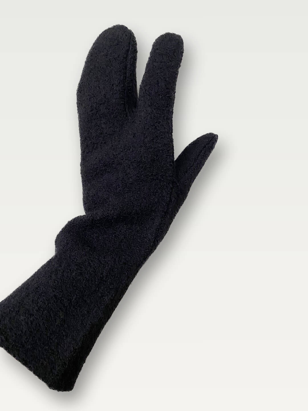 Boiled Wool Tabi Gloves - Black – Hoi Bo
