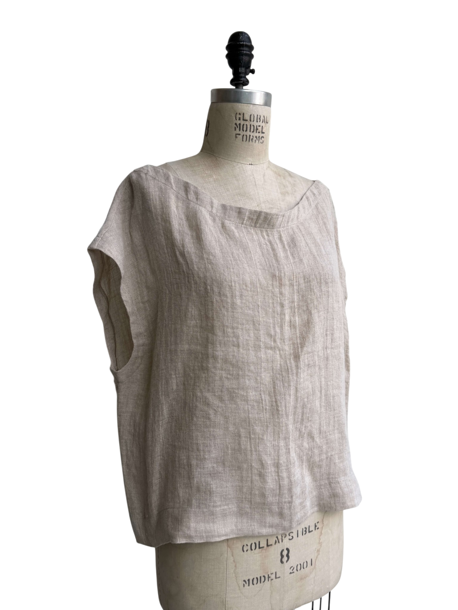 Linen Gauze Boatneck in Natural, medium / OG Price: $228.00