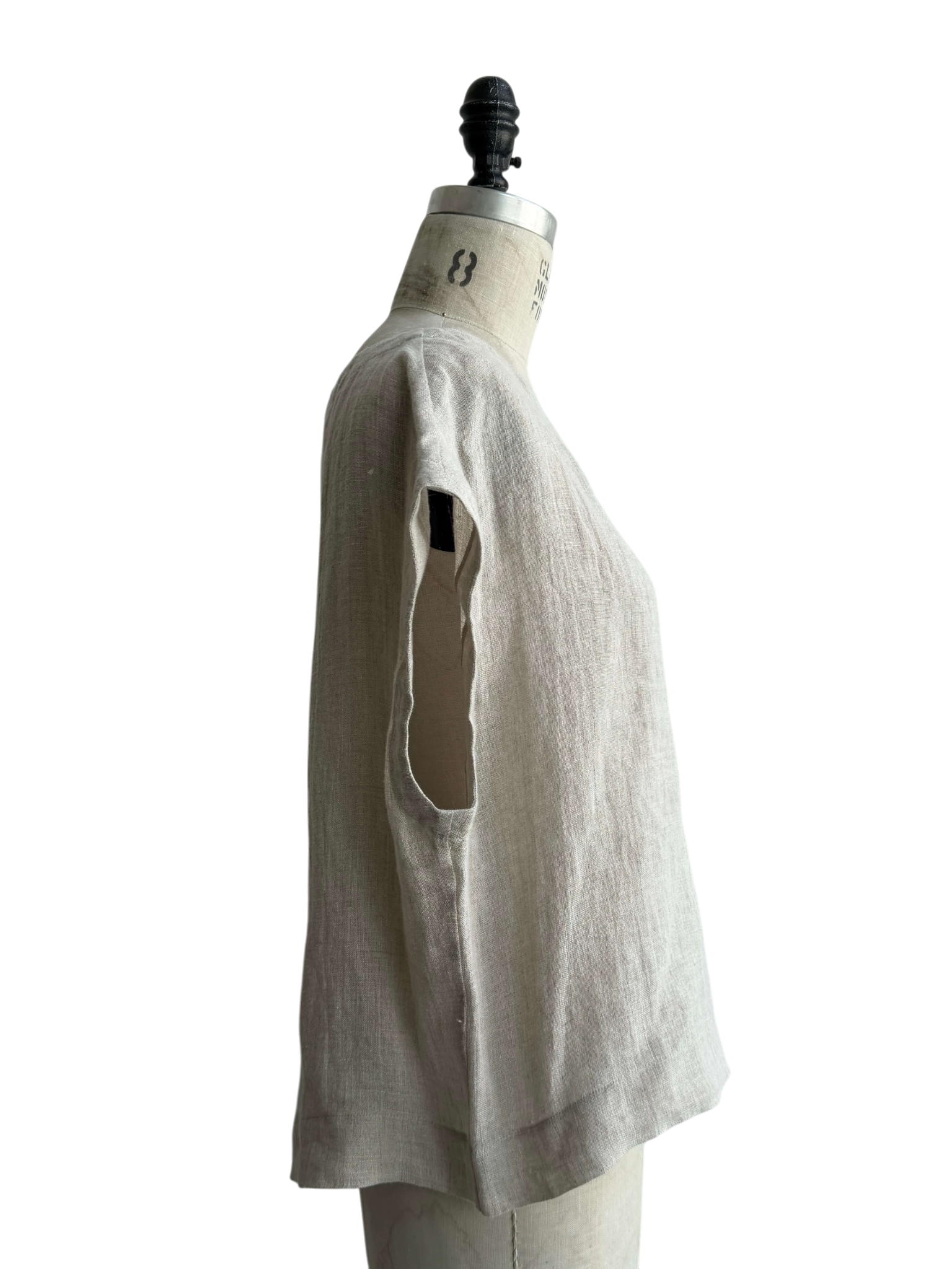 Linen Gauze Boatneck in Natural, medium / OG Price: $228.00