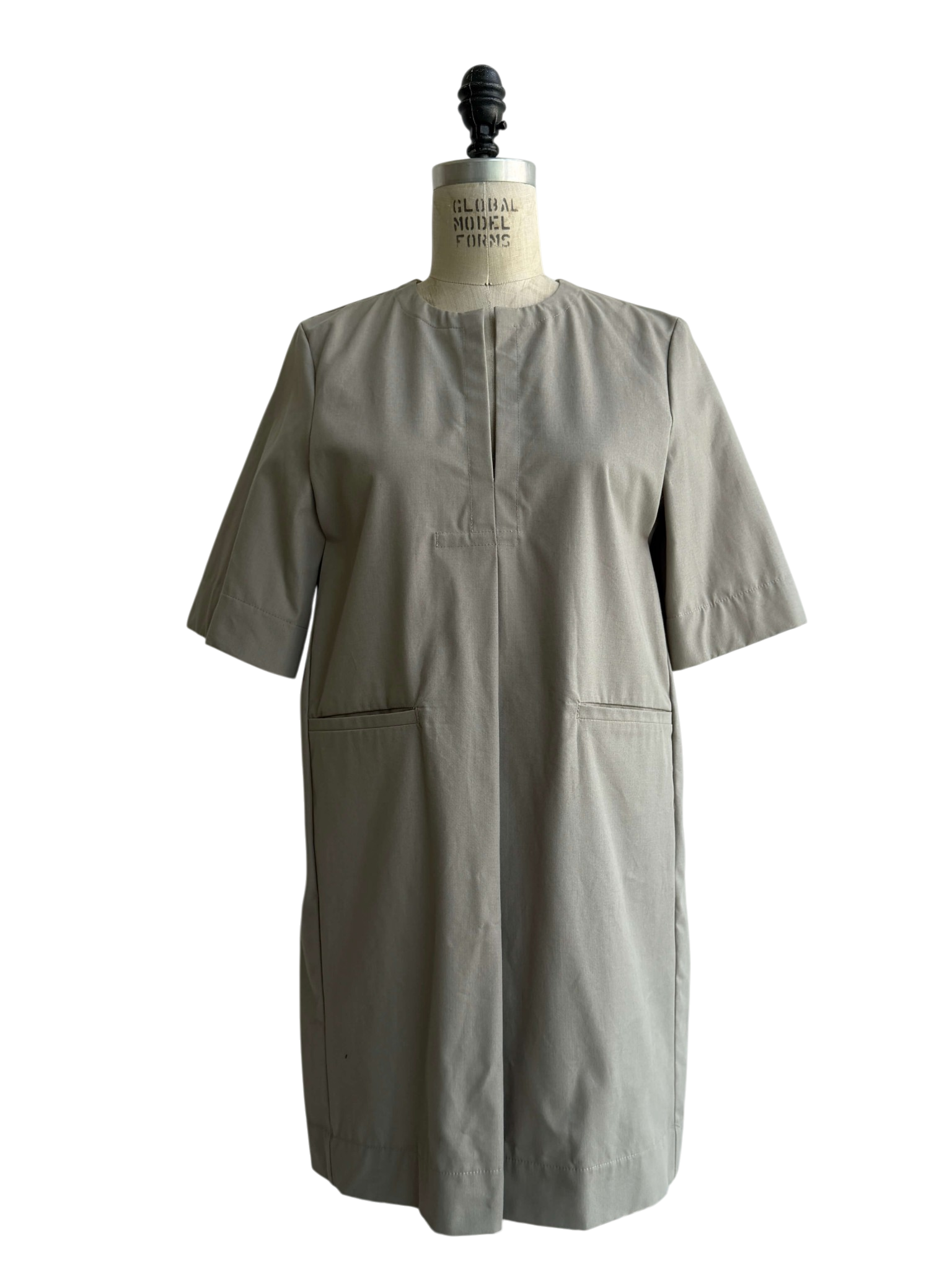 Cotton Mini Dress in Dove Grey, Small / OG price: $298