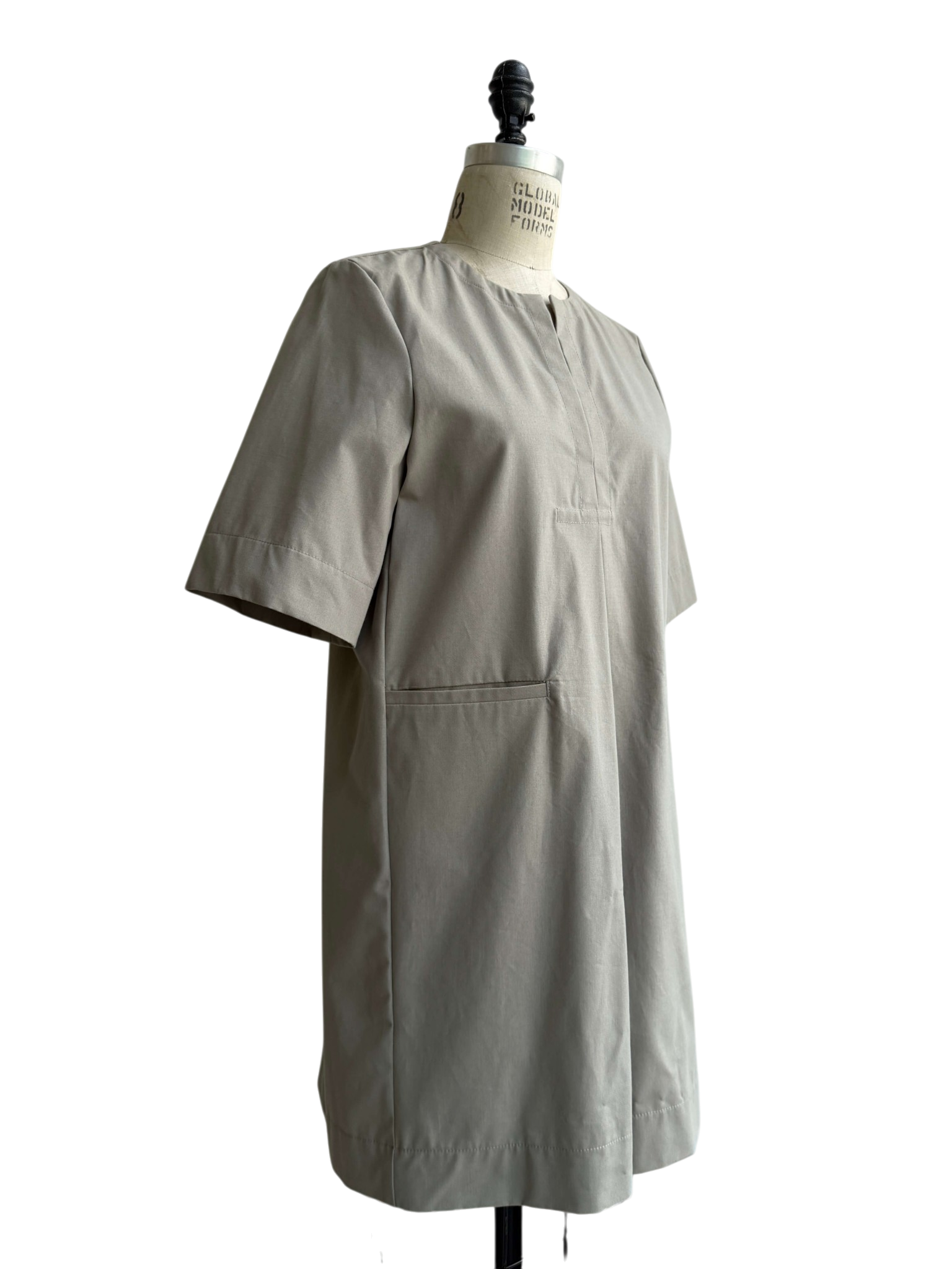 Cotton Mini Dress in Dove Grey, Small / OG price: $298