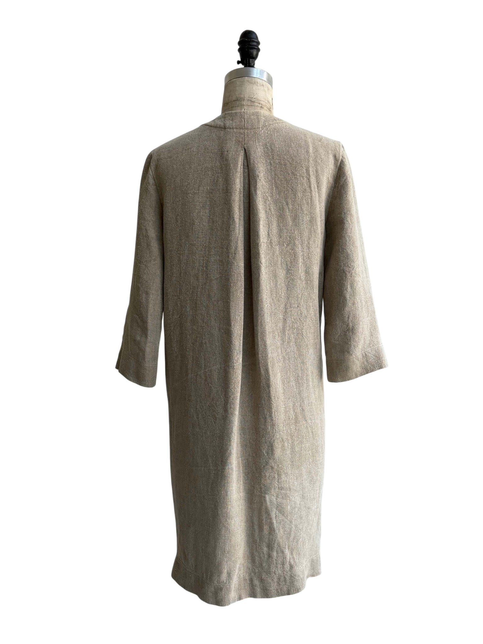 Linen Long Line Blazer in Natural, Medium / OG Price