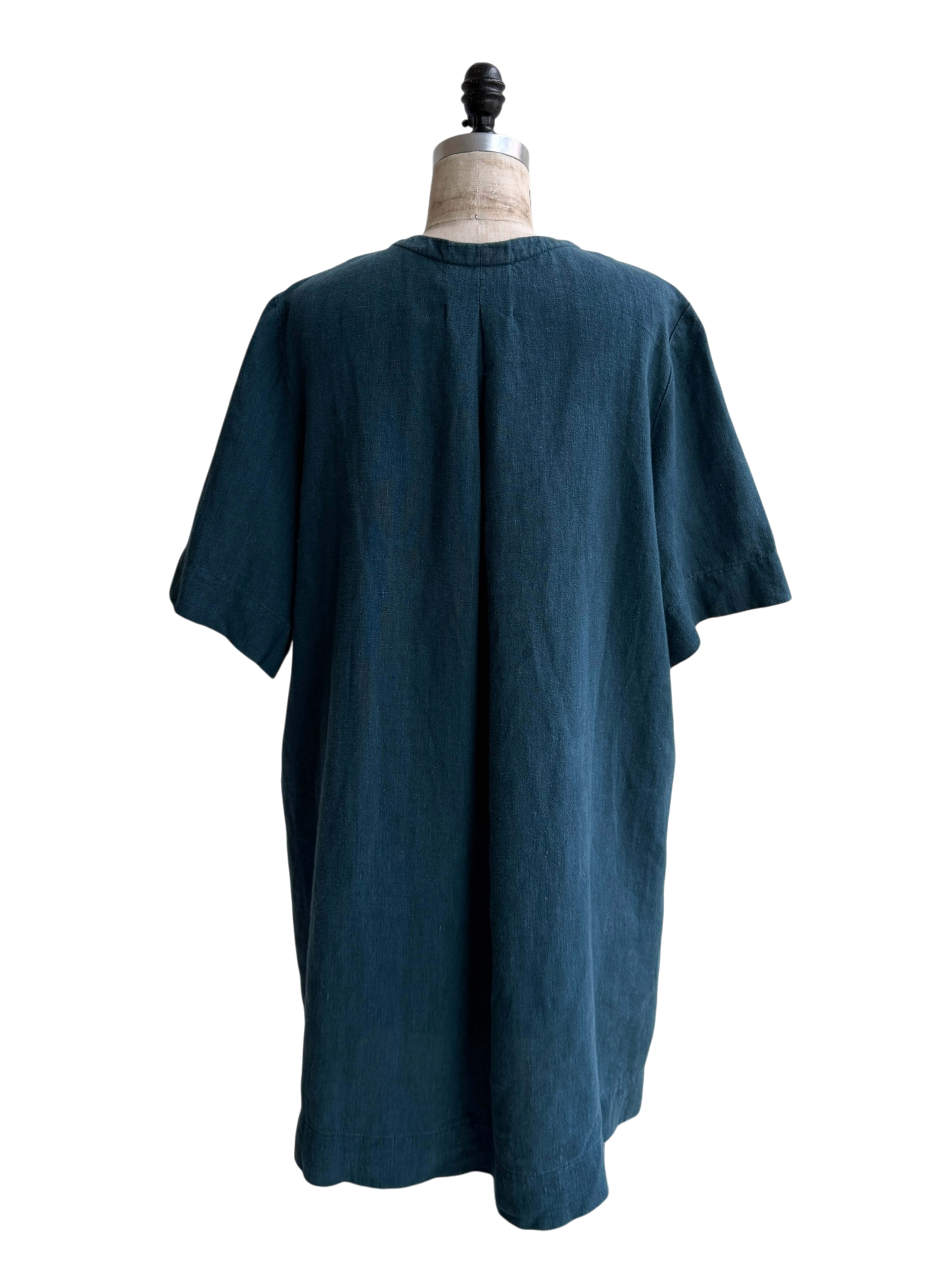 Linen Mini Dress in Indigo, XL / OG price: $298
