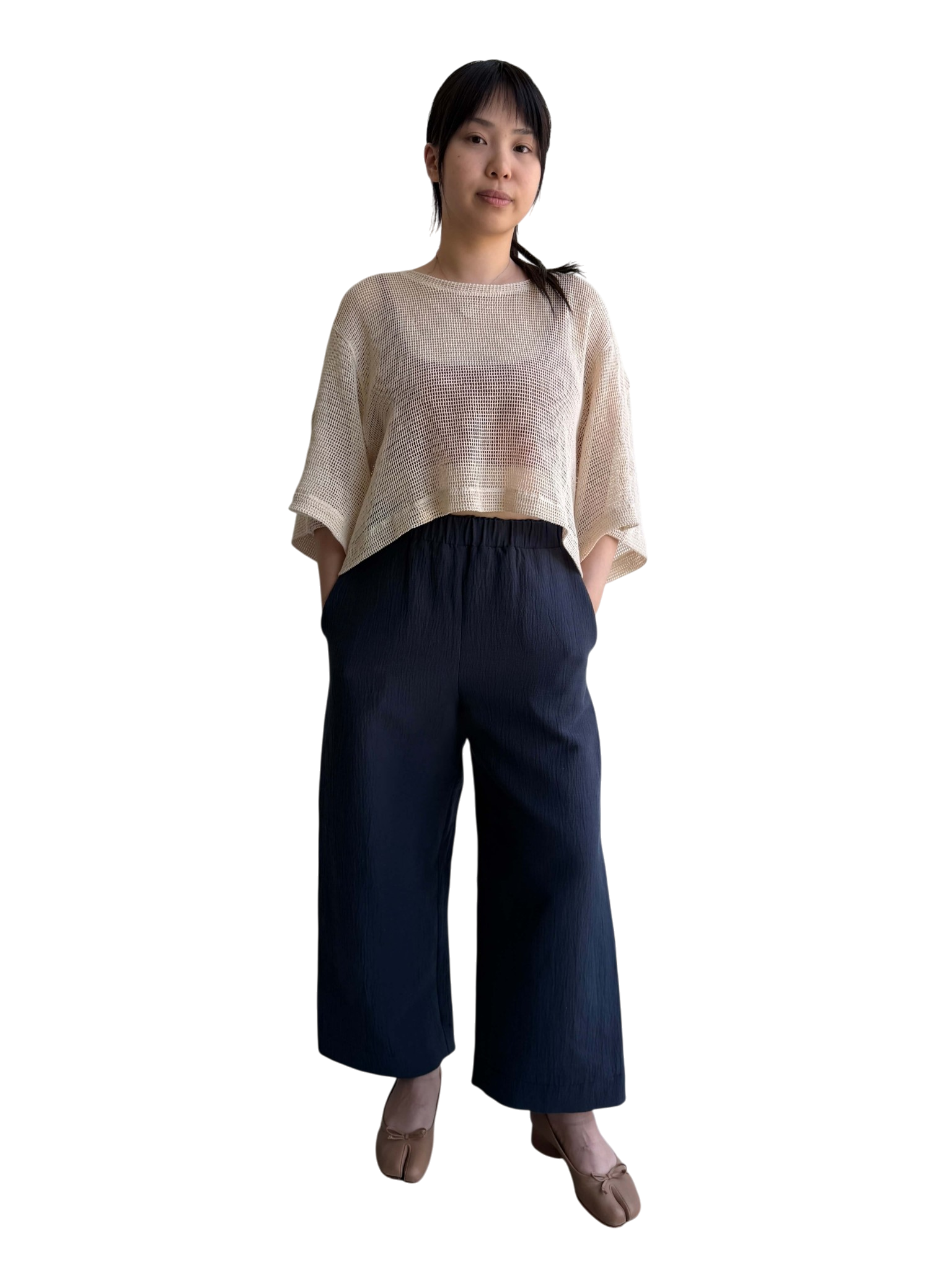Cotton Gathered Wide Leg in Indigo, small / OG Price: $228.00
