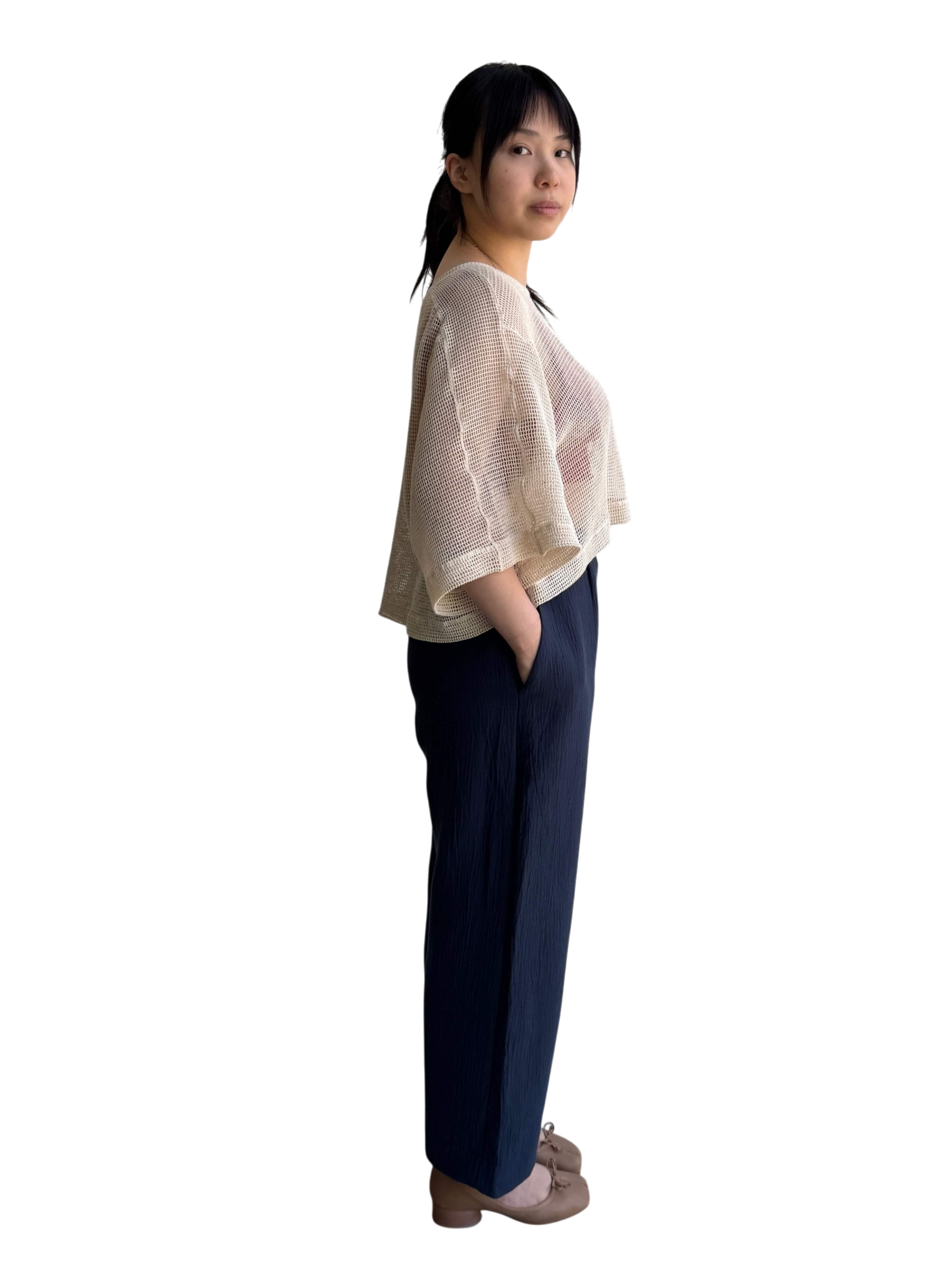 Cotton Gathered Wide Leg in Indigo, small / OG Price: $228.00