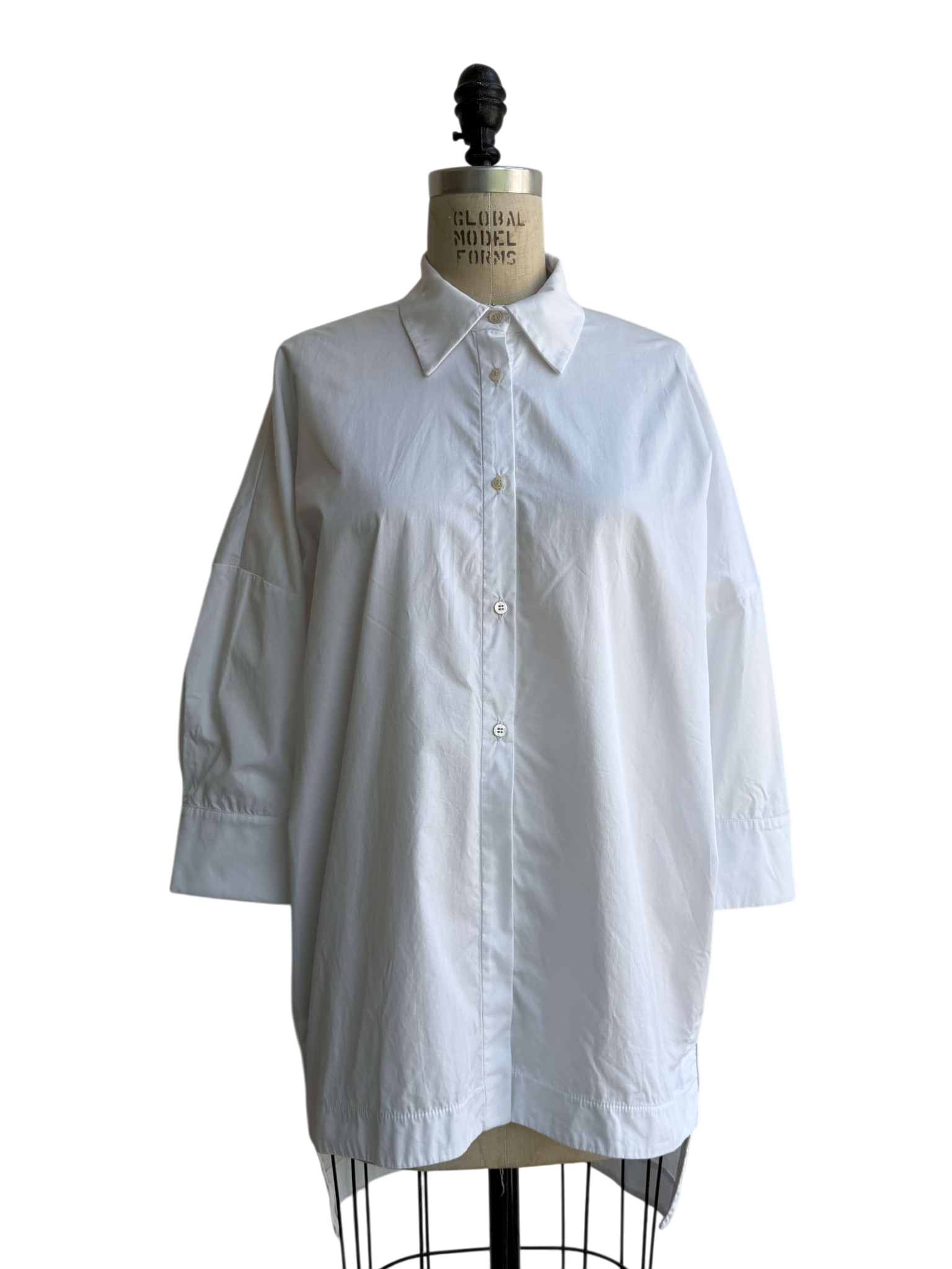 Cotton Dress Shirt in White, small / OG Price $265.00