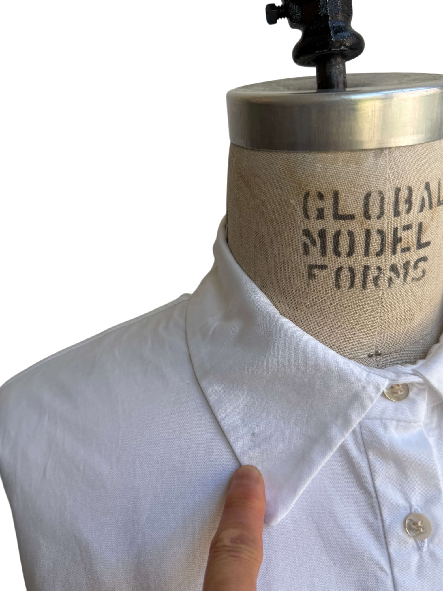 Cotton Dress Shirt in White, small / OG Price $265.00