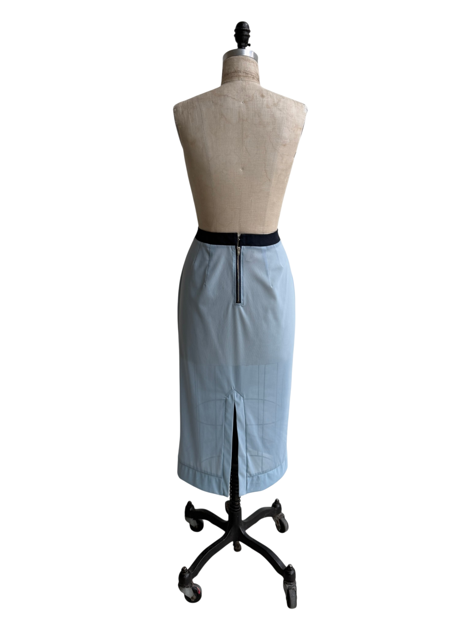 Mesh Pencil Skirt in Powder Blue, Large / OG Price $265