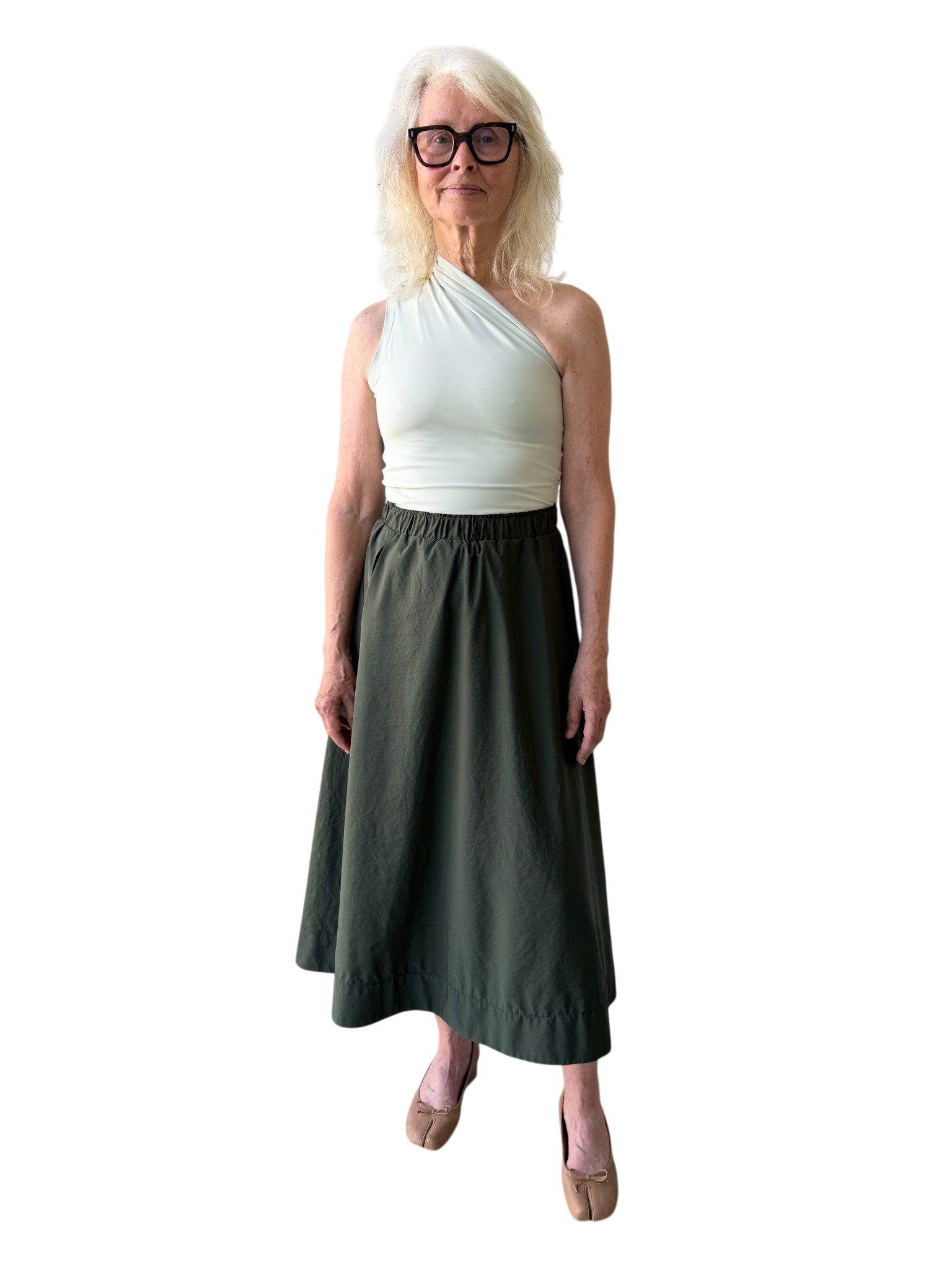 Asymmetrical Tank Top in Naked Mint