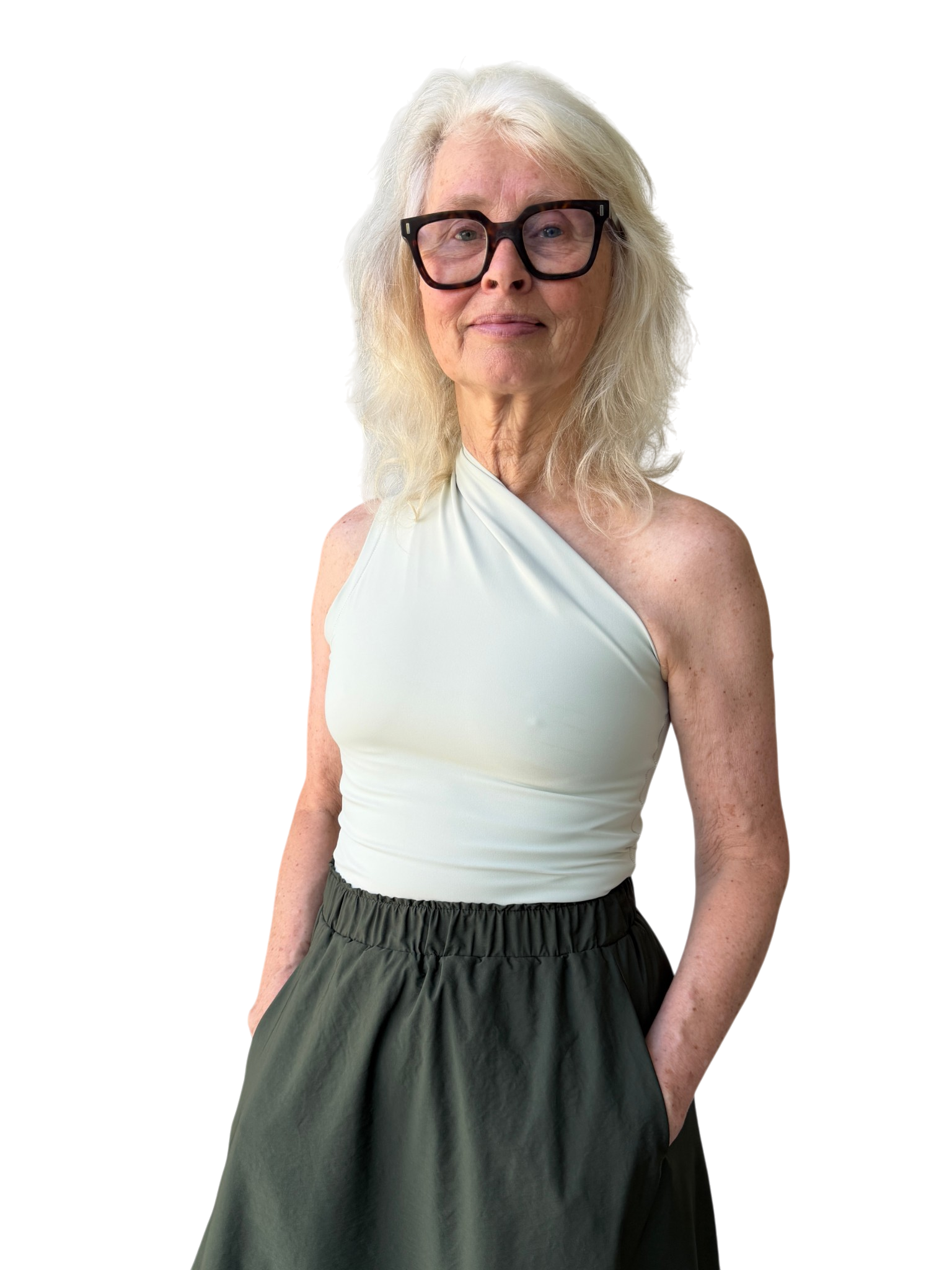 Asymmetrical Tank Top in Naked Mint