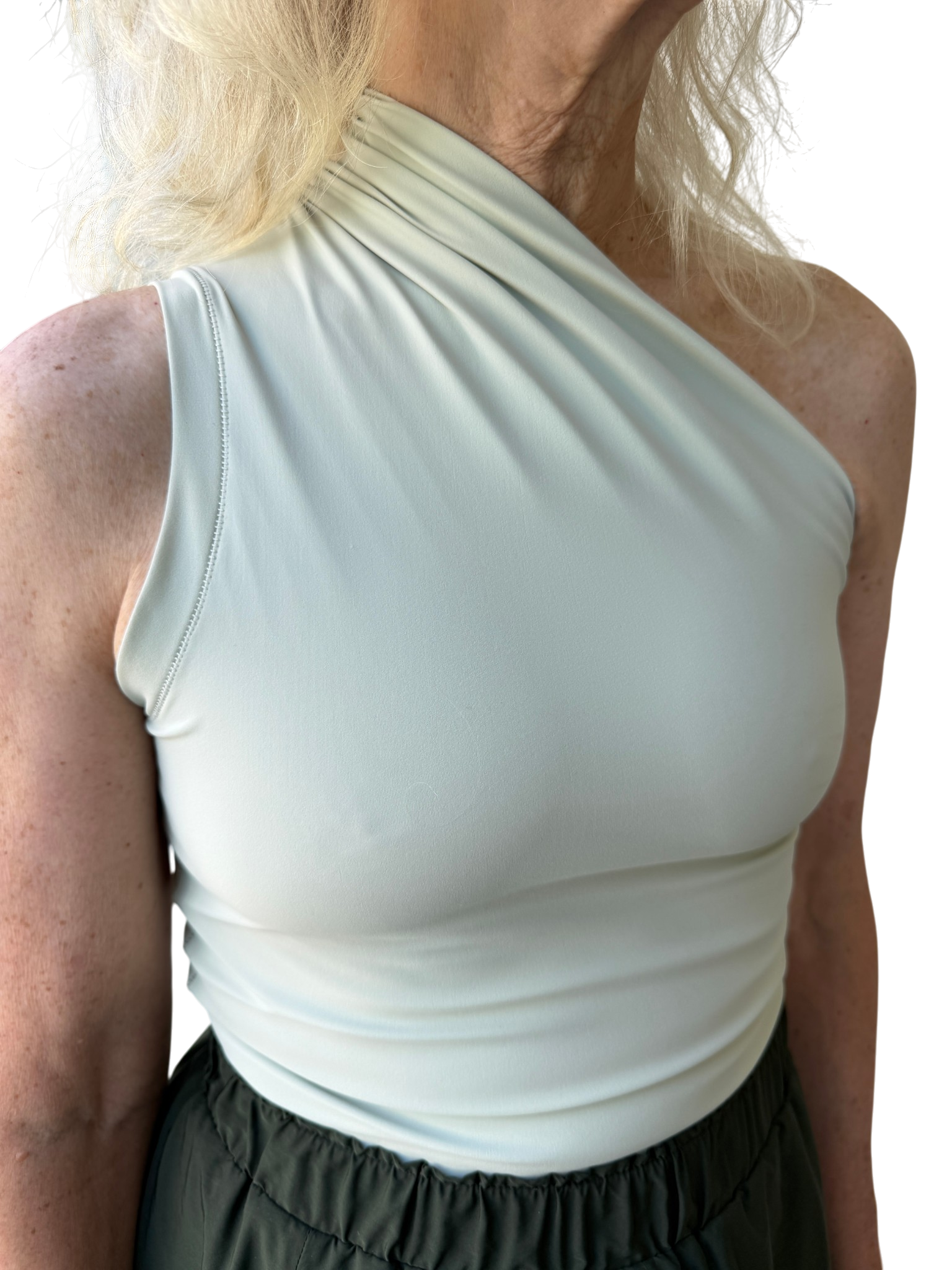Asymmetrical Tank Top in Naked Mint