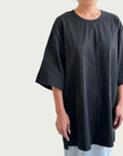 Air Loom Exaggerated Tee in Black