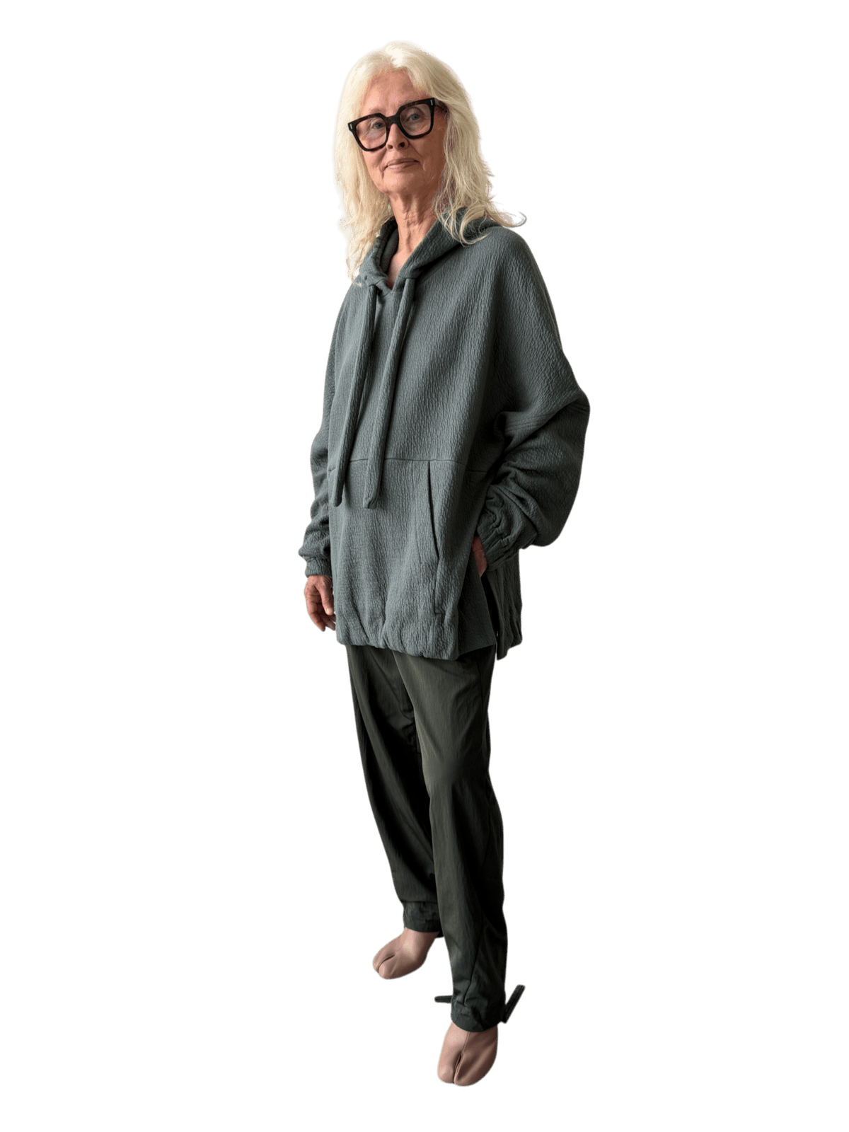 Organic Puffed Cotton A.D.C. Hoodie in Sage