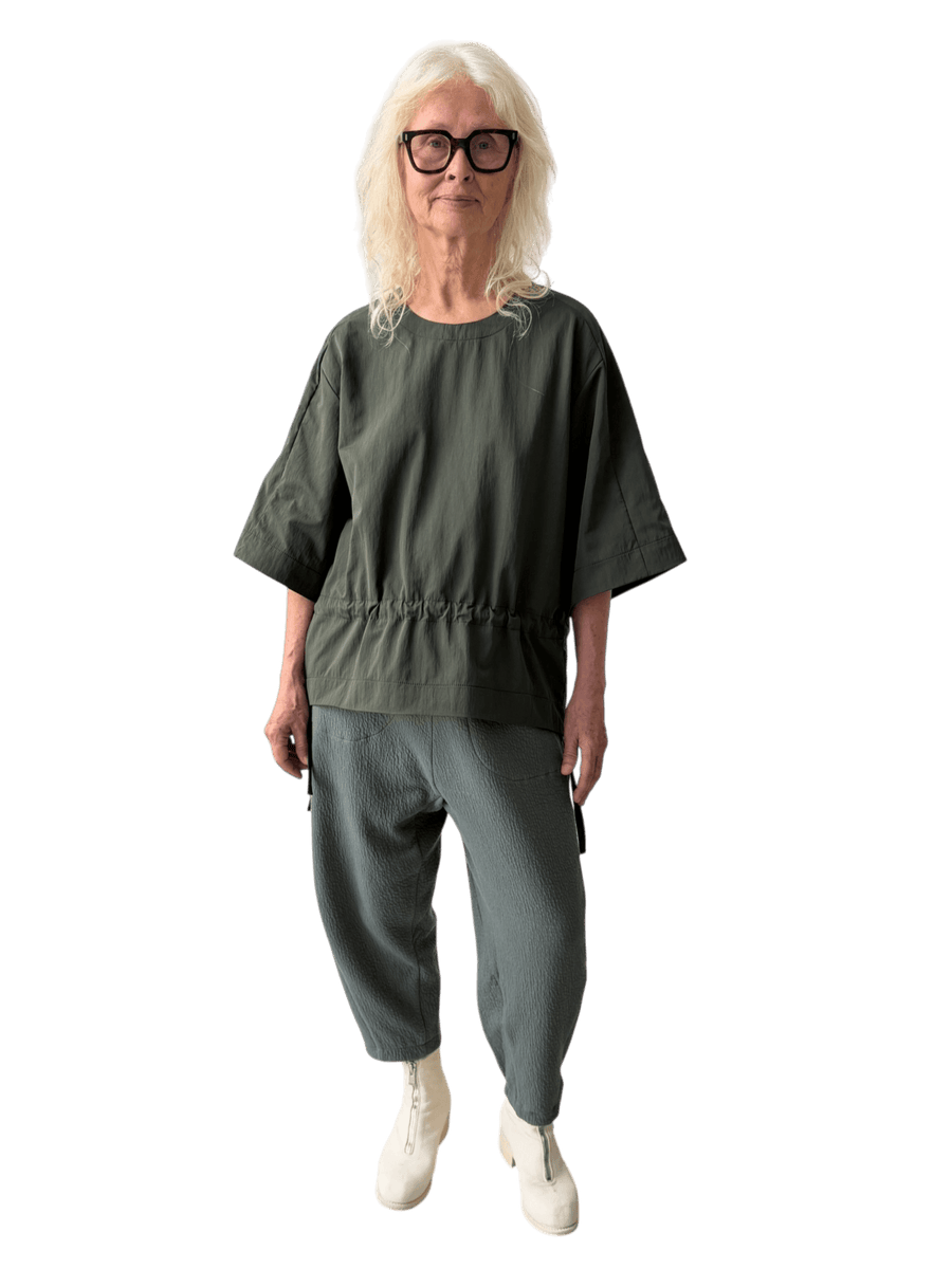 Airloom Integral Tether Tee in Ghost Olive