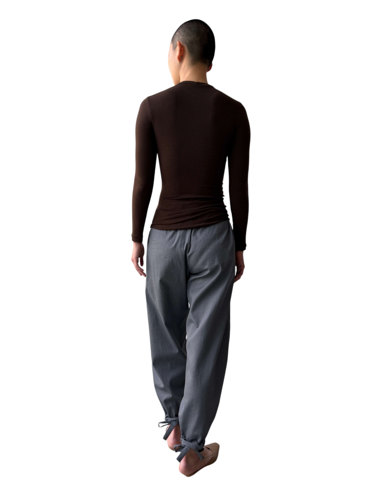 Wool Jewel Neck Long Sleeve Shirt