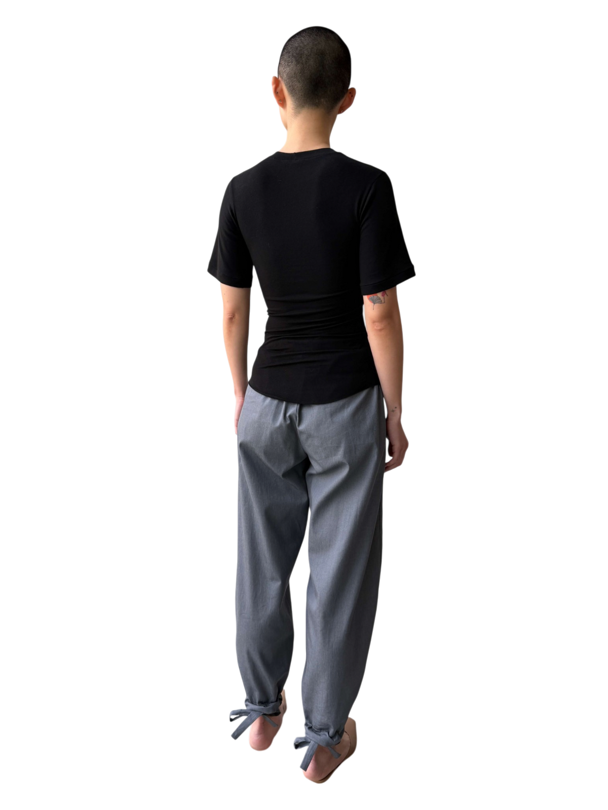 Wool Fluted Longline Tee