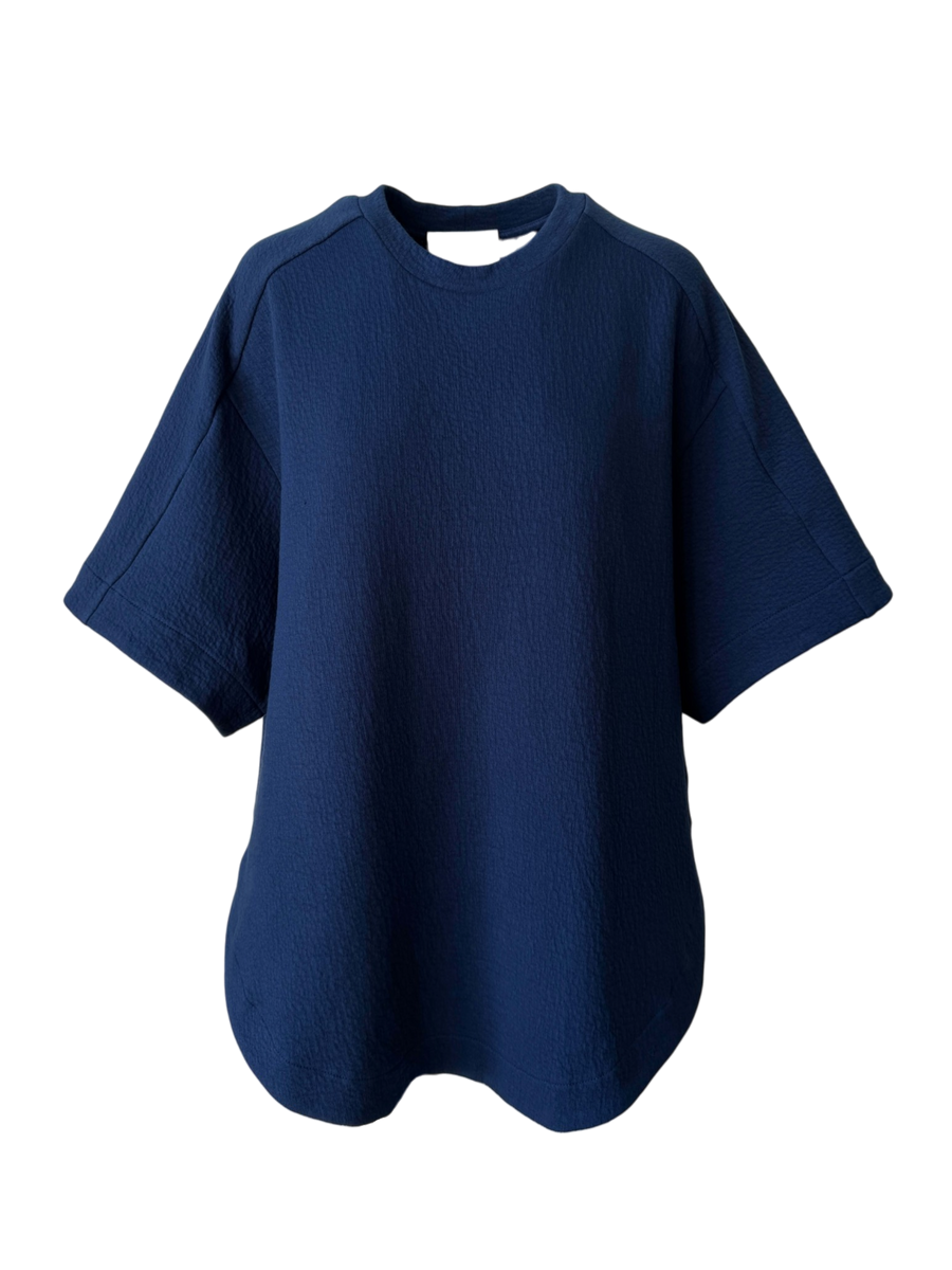 Organic Puffed Cotton Parachute Tee in Ultrablue