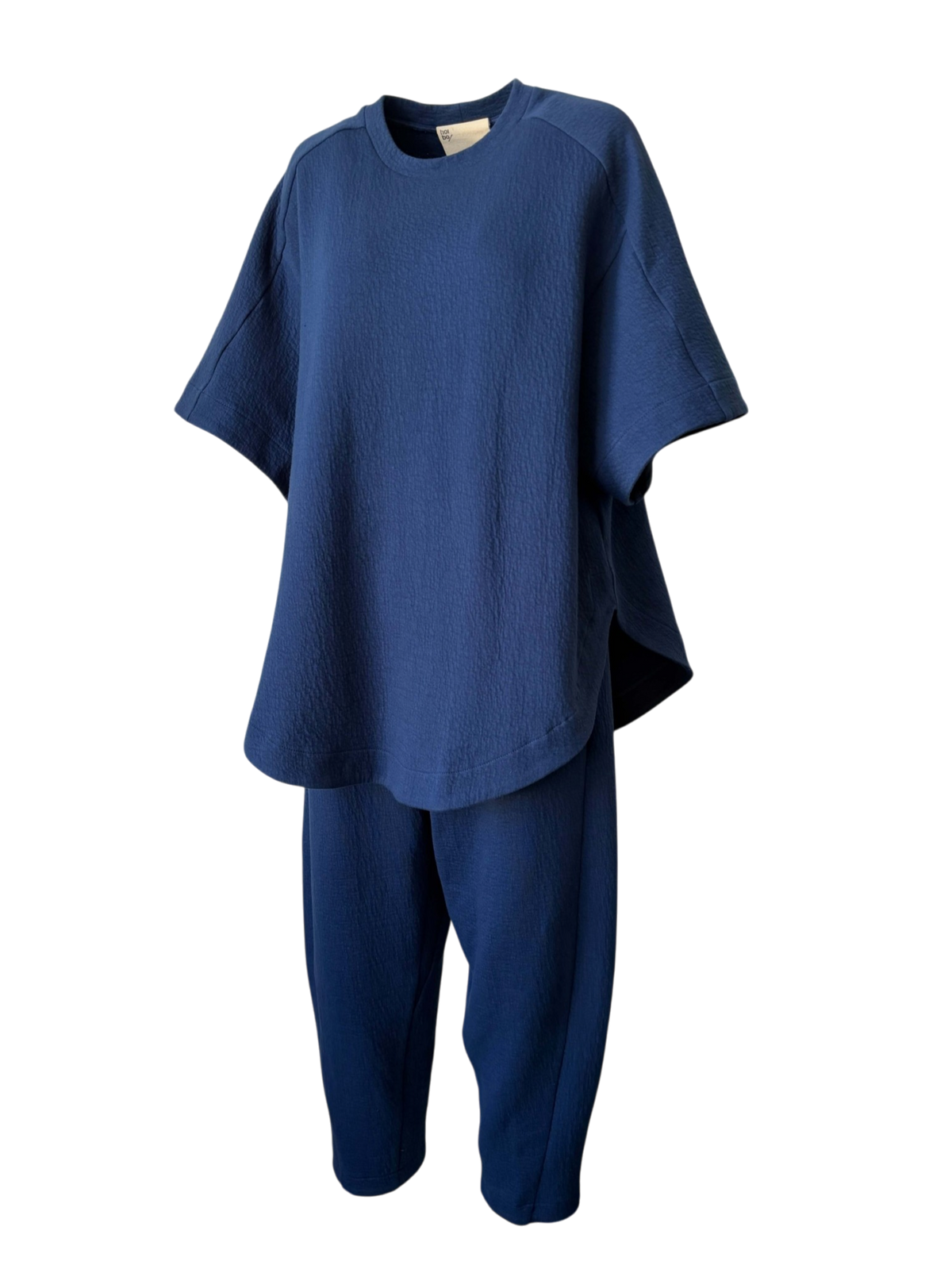 Organic Puffed Cotton Parachute Tee in Ultrablue