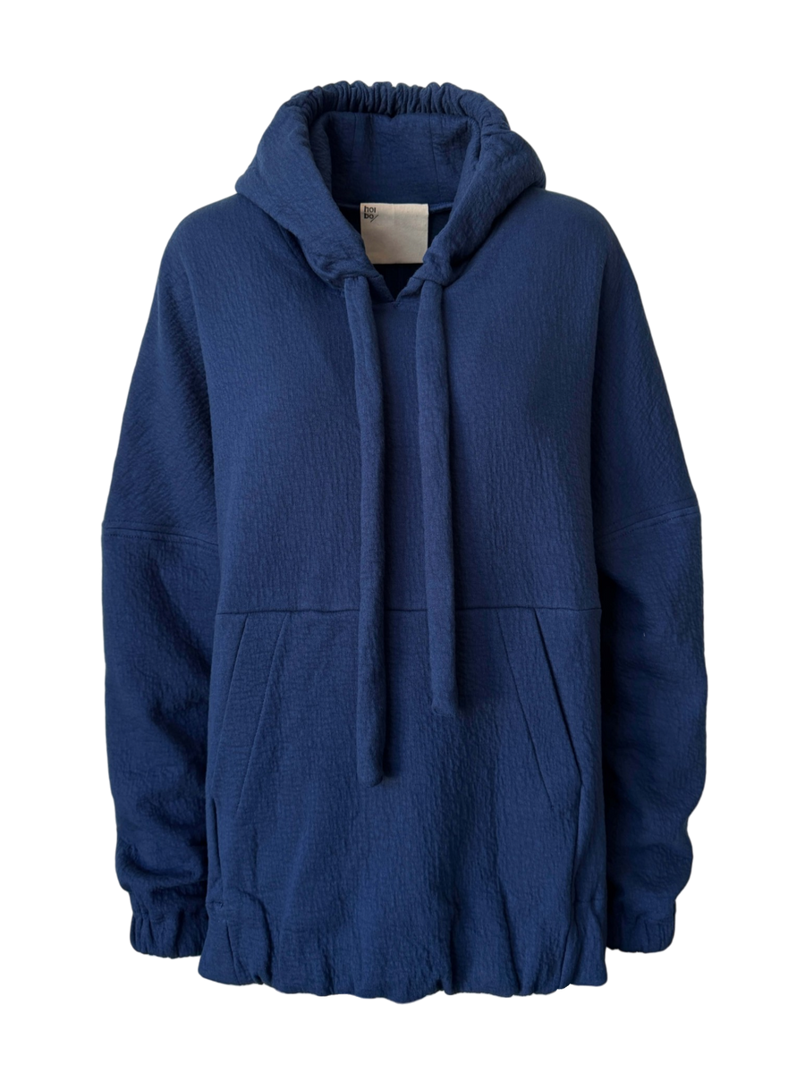 Organic Puffed Cotton A.D.C. Hoodie in Ultrablue