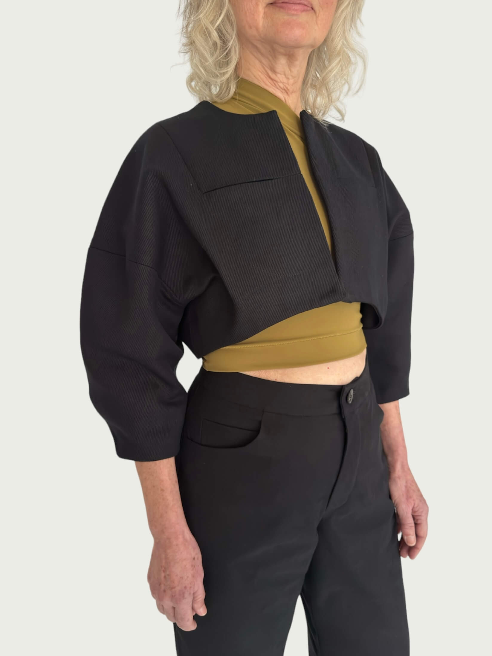 Contoured Bolero Jacket in Black