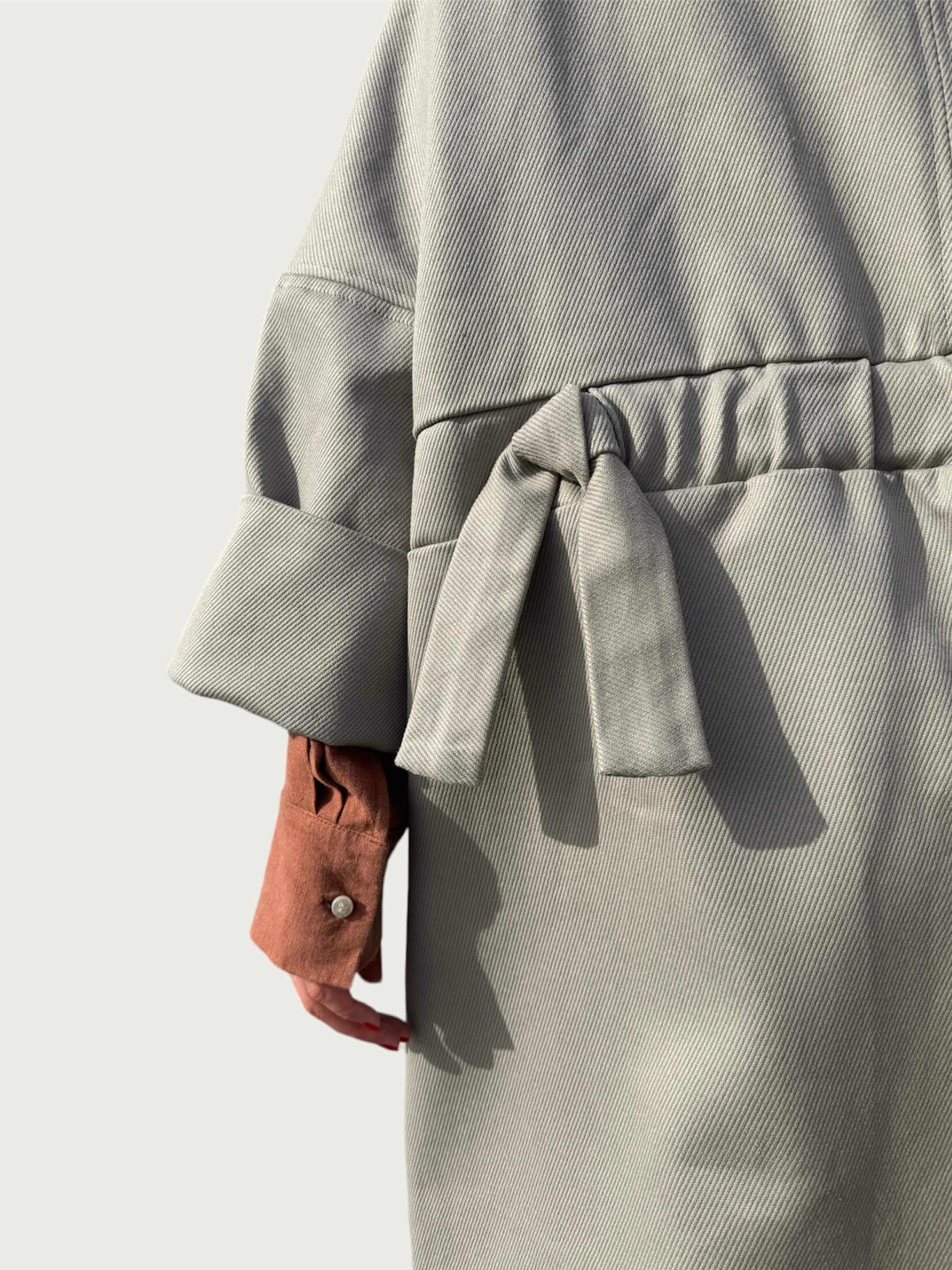 Parachute Overcoat in Dove Grey