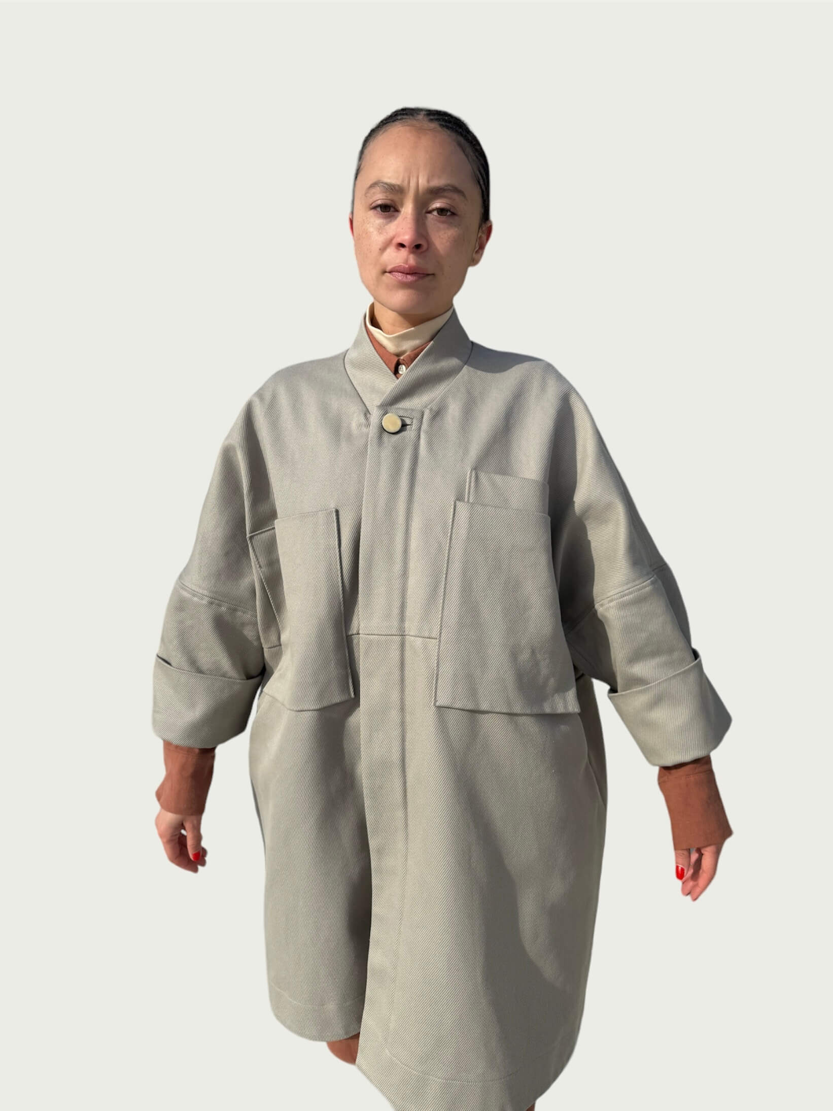 Parachute Overcoat in Dove Grey