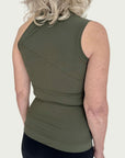 Asymmetrical Longline Tank in Royal Fern