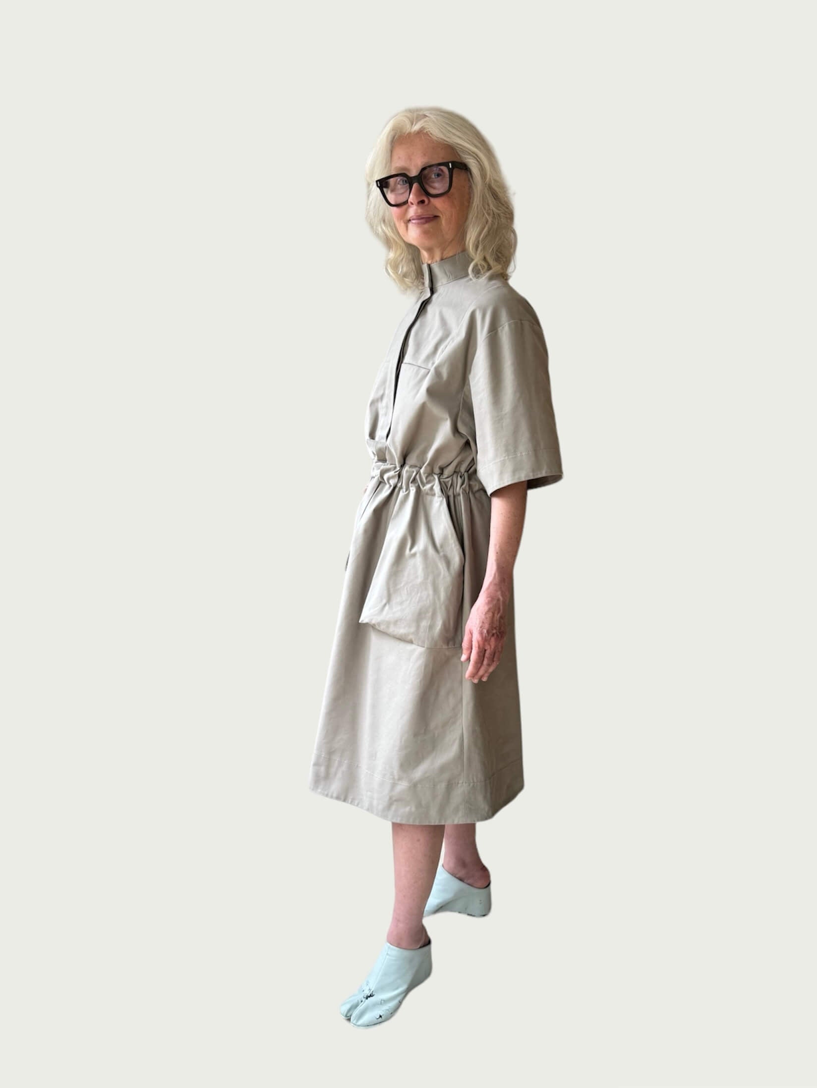cargo midi dress Cargo Midi Dress, Dusty Blue / XS
