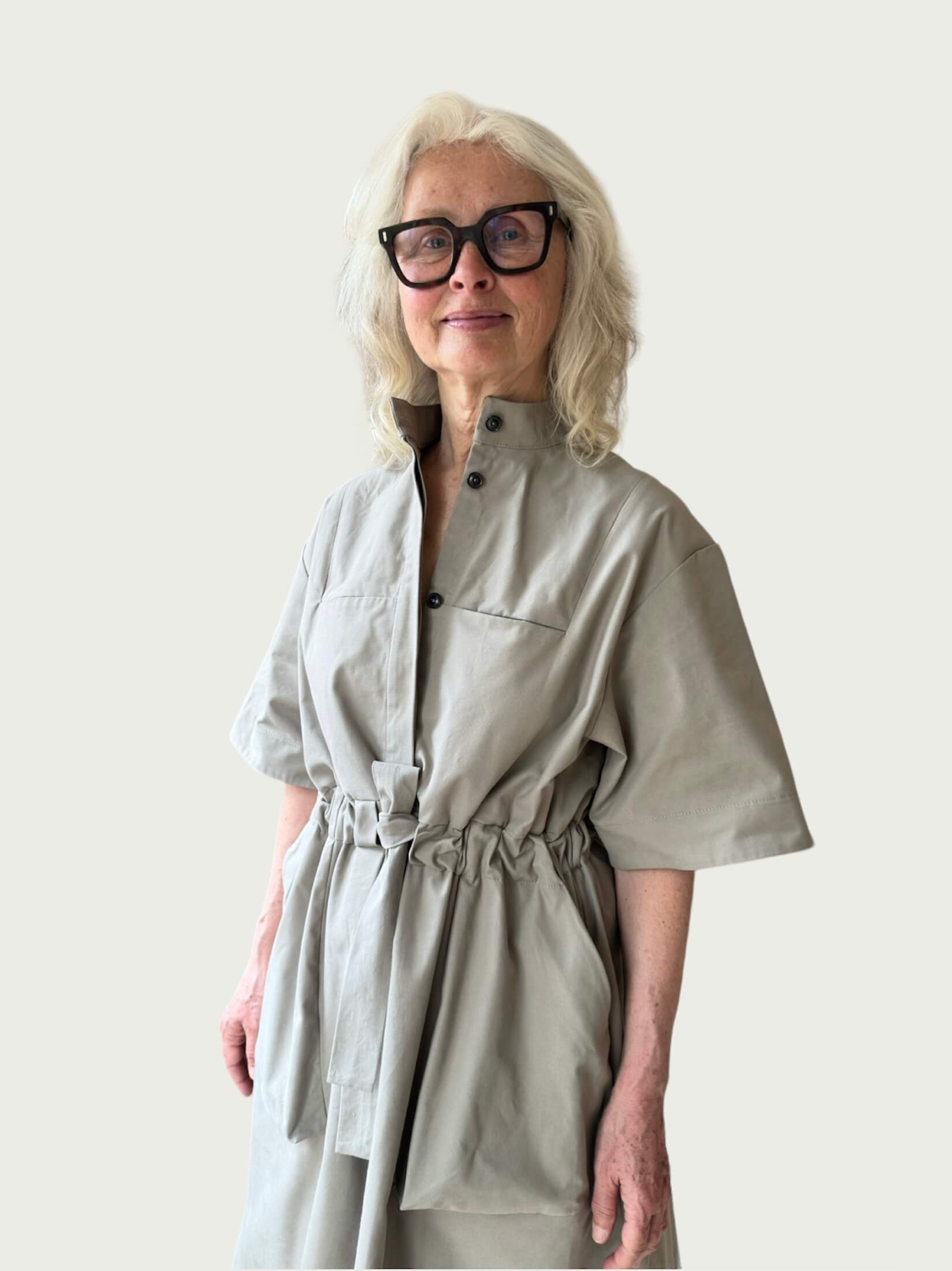 Cargo Midi Dress in Dove Grey