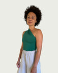 Asymmetrical Tank Top in Tennis Court Green