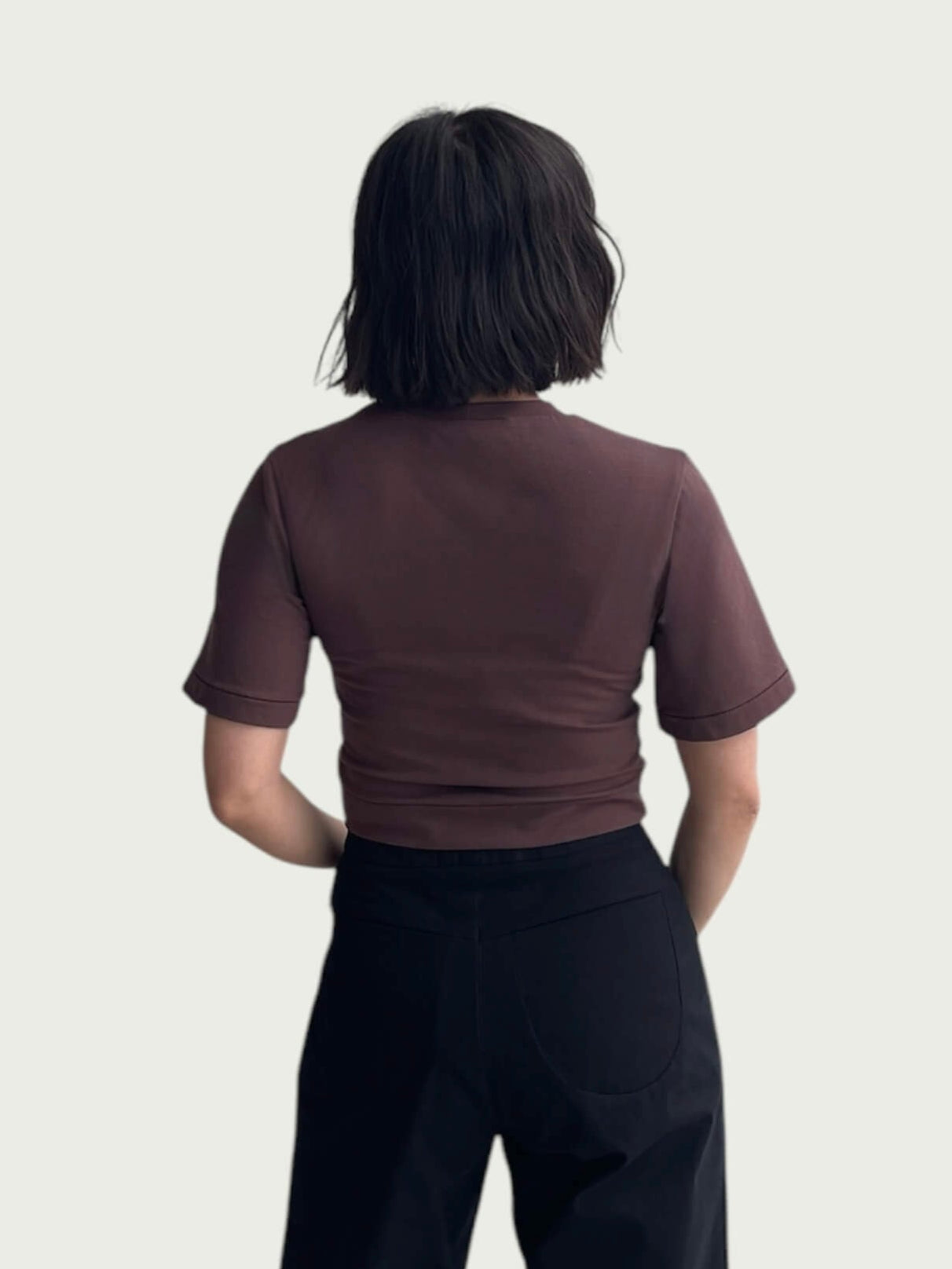 Bell Sleeve Tee in Wood Brown