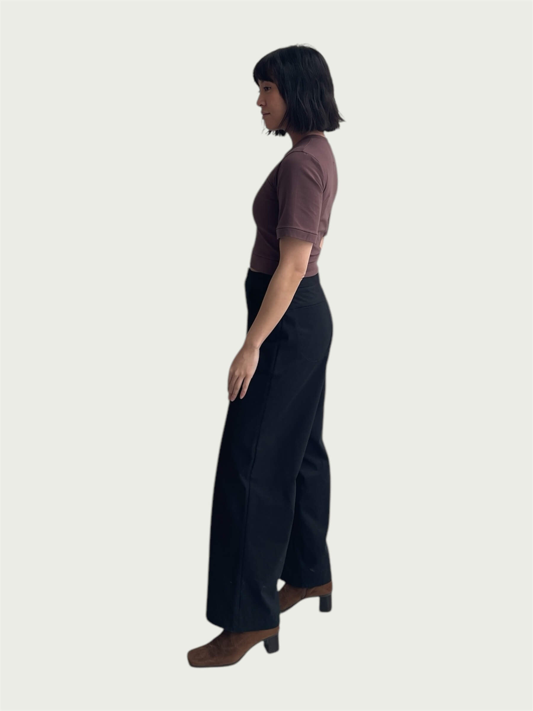 Bell Sleeve Tee in Wood Brown
