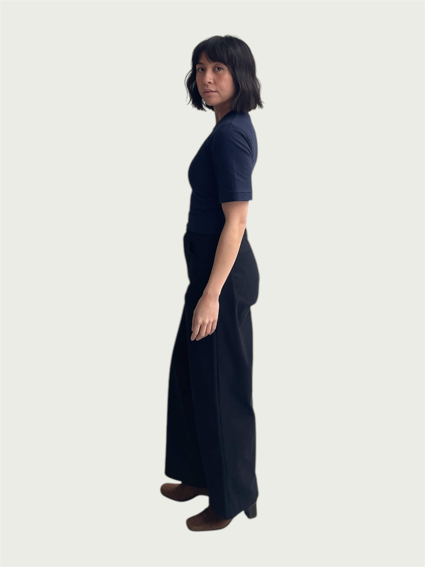 Bell Sleeve Tee in Real Navy