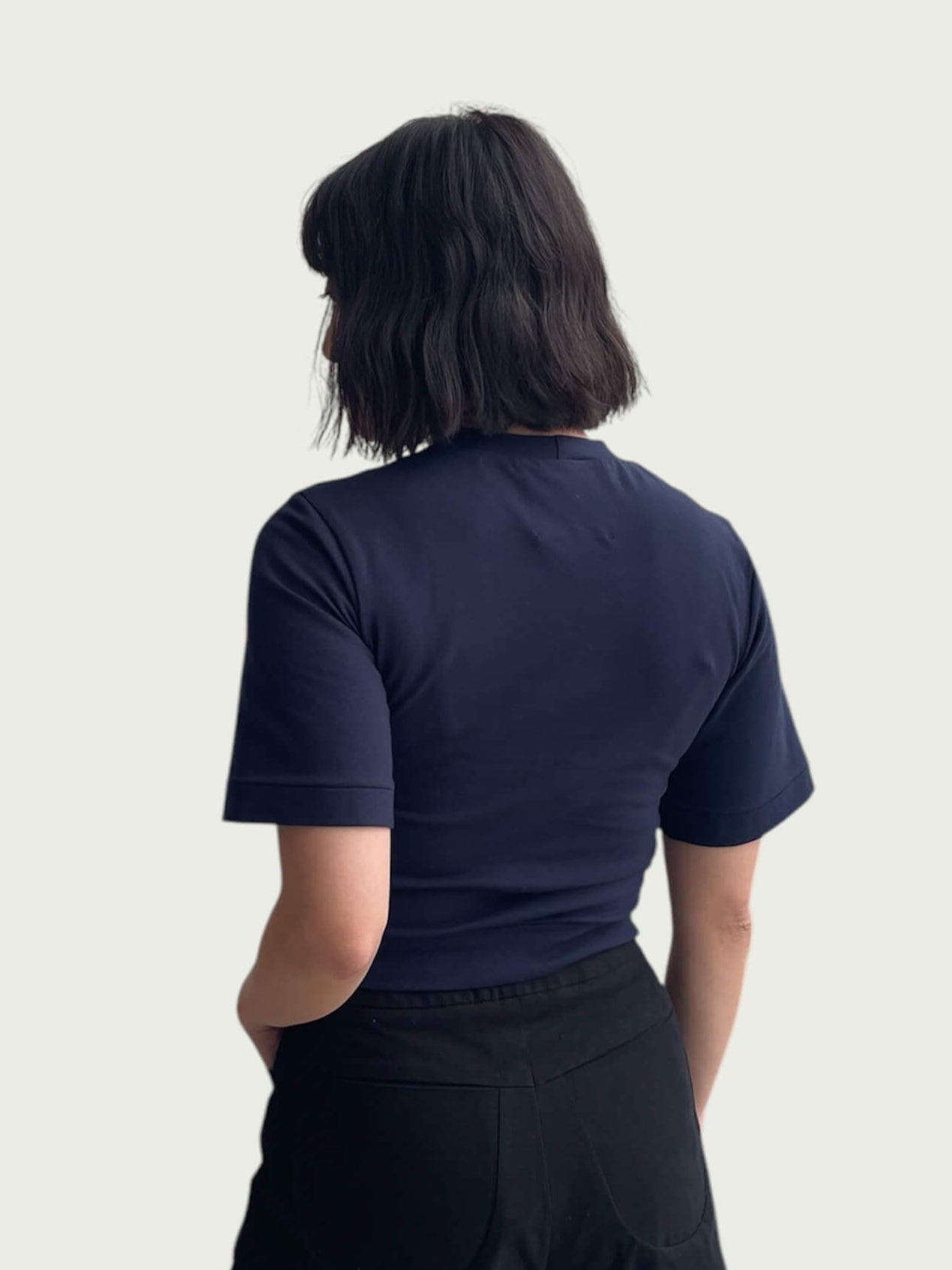 Bell Sleeve Tee in Real Navy