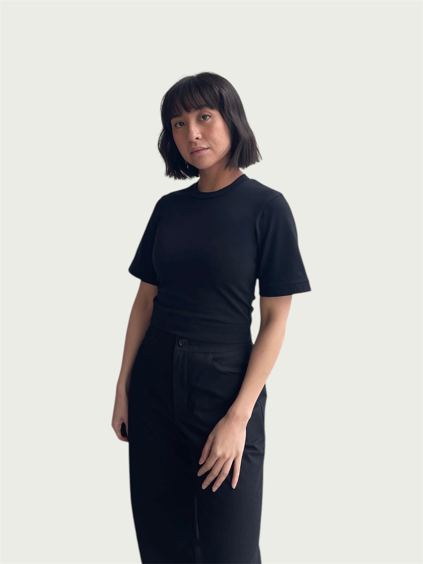Bell Sleeve Tee in Absolute Black