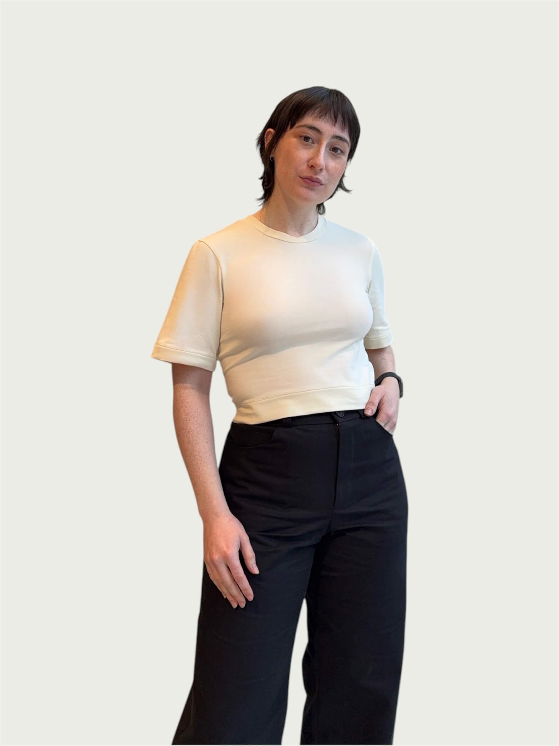 Bell Sleeve Tee in Cream