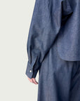 Denim Arc Button Up